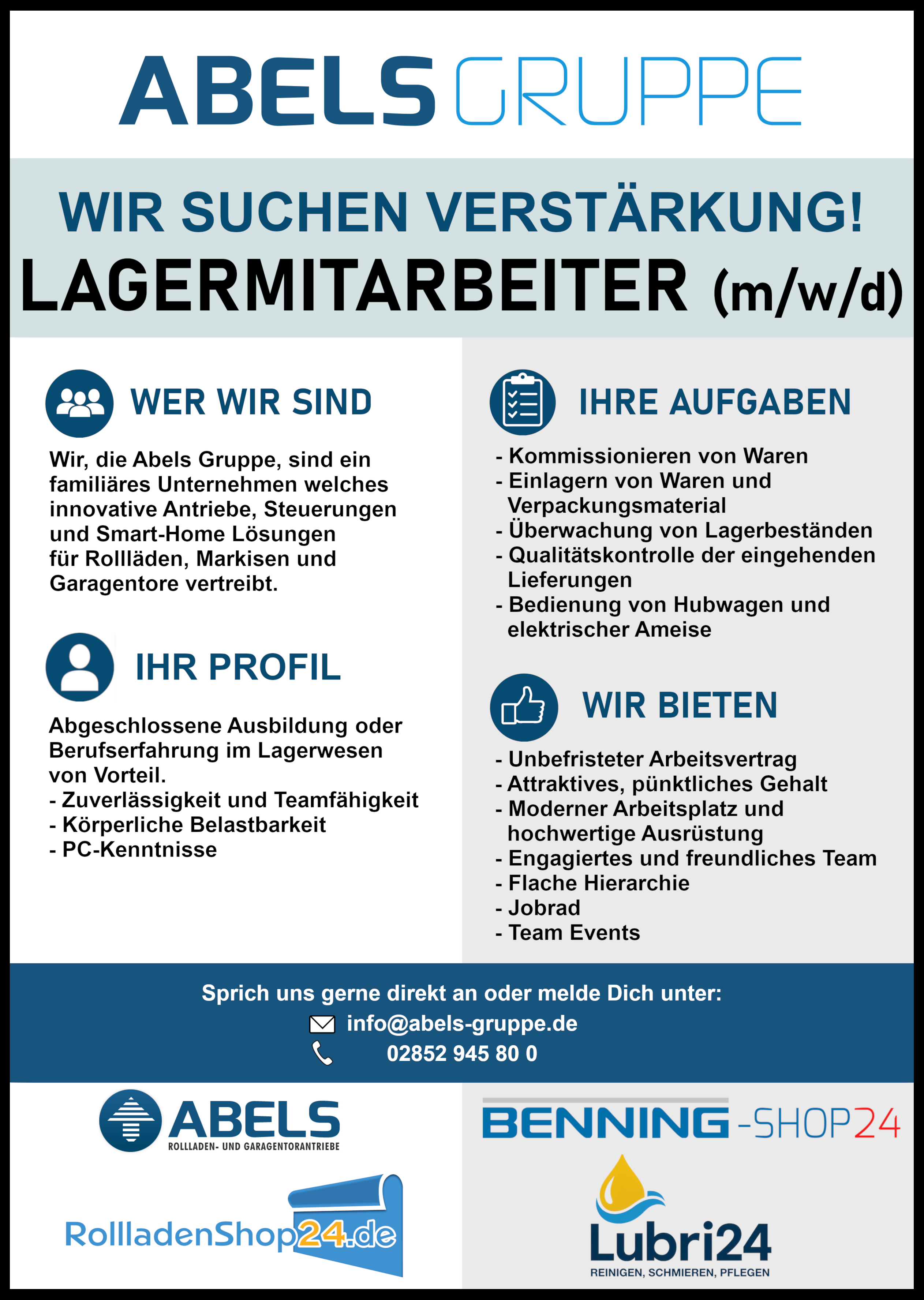 Flyer Lagermitarbeiter