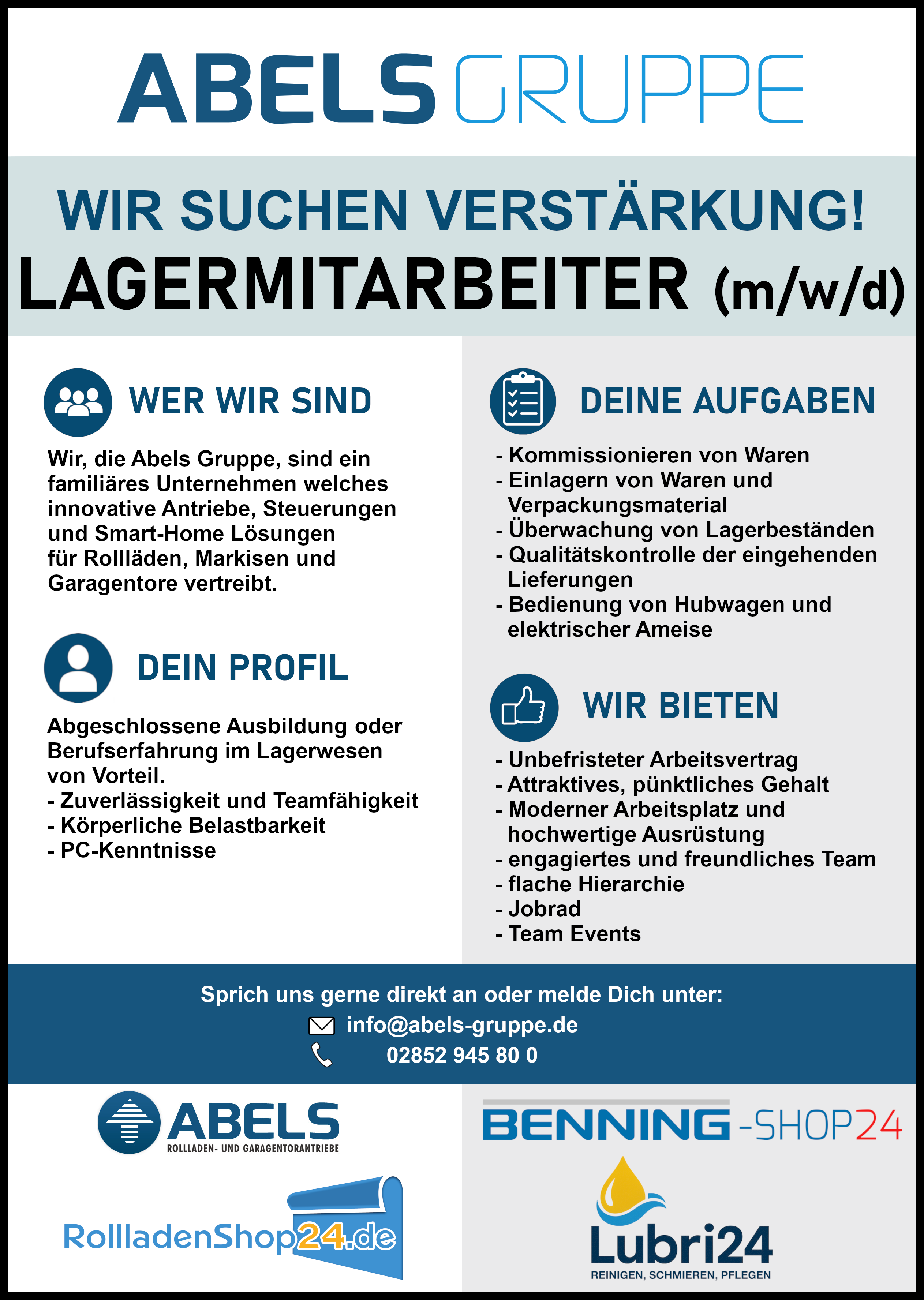 Flyer Lagermitarbeiter