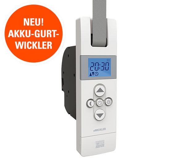 WIR eWickler eW420-M Akku-Gurtwickler Comfort Unterputz für 15 mm Gurtband  - WIR Akku-Gurtwickler