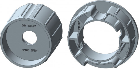 Rademacher Adapter Set D63F/45 für Nutrohr mit Flachnut