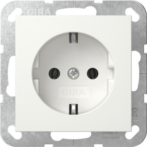 Gira Schuko-Steckdose Standard 55 reinweiß glänzend (418803)