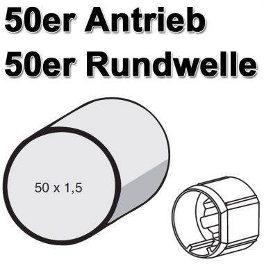 Somfy Mitnehmer 50er Rundwelle für LT50-Antriebe