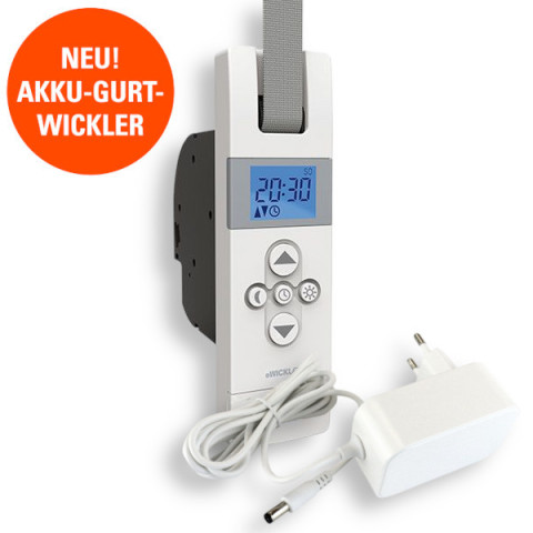 WIR eWickler eW420-M Akku-Gurtwickler Comfort Unterputz für 12-15 mm Gurtband inkl. Netzteil
