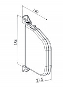 Eckermann Mini-Gurtwickler 18022E, Lochabstand 154 mm ohne Gurt