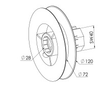Eckermann Mini-Schnur-Scheibe SW40 (18550)