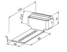 Eckermann Abdruckrolle mit Steeg, 31mm hoch (16310)