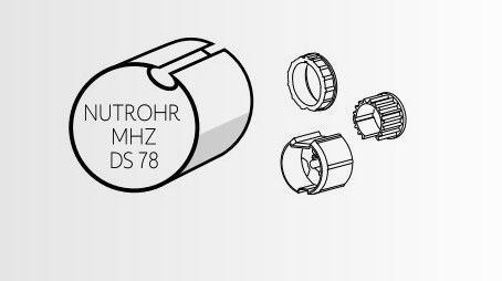 Somfy Adapter und Mitnehmer 78er Flachnutwelle für LT50-Antriebe Somfy Adapter und Mitnehmer