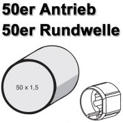 Somfy Mitnehmer 50er Rundwelle für LT50-Antriebe Somfy Adapter und Mitnehmer