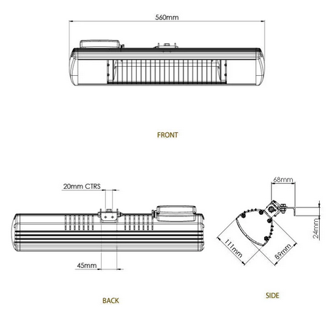 Tansun Rio Grande IP 2 kW Infrarotheizstrahler
